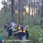 cub scouts inspecting nest boxes