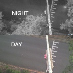 rope bridge day night photo